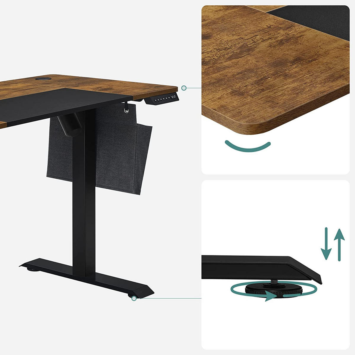 SCHREIBTISCH COMPUTERTISCH - Braun, Holzwerkstoff (120/60/120cm) - Hansiro
