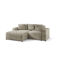ECKSOFA Megan Xs In Stoff Poso - Beige, Holzwerkstoff/Textil (240/165cm) - Fun Möbel