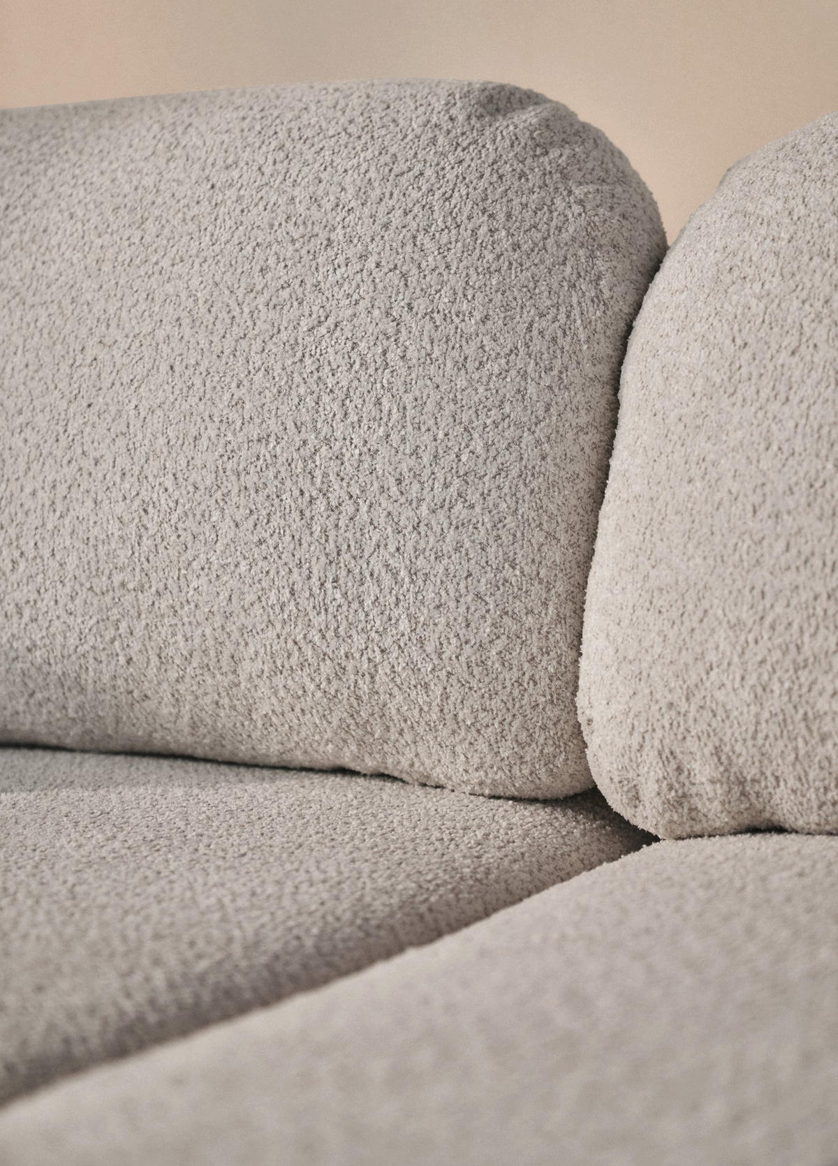 ECKSOFA Tvoya Hellgrau Bouclé - Hellgrau/Schwarz, Kunststoff/Textil (175/267cm) - Selsey