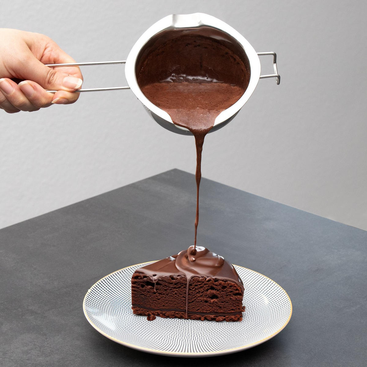 SCHMELZTOPF 390 ml Schüssel - Silberfarben, Metall (27/14/6cm) - Intirilife