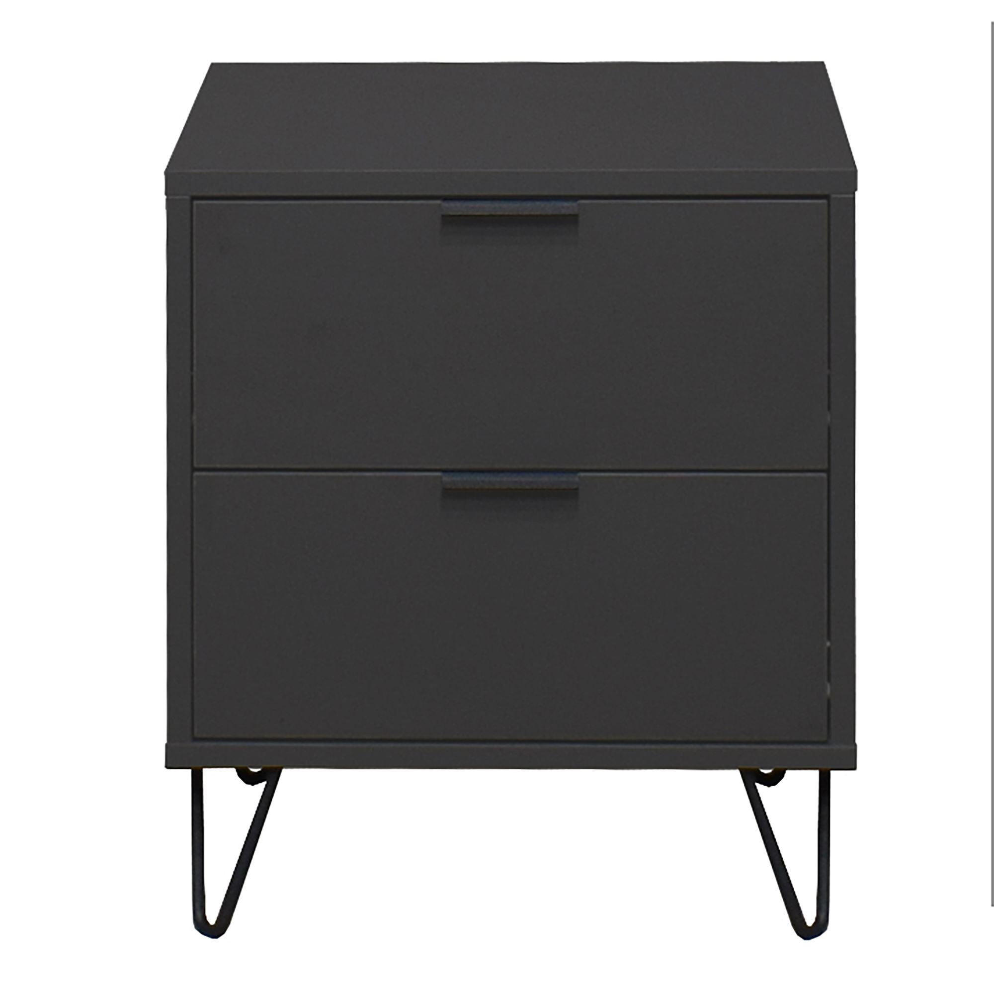 KOMMODE Erna 51x45x62 Anthrazit matt Lack - Anthrazit, Holzwerkstoff (51/62/45cm) - 58aufmkessel