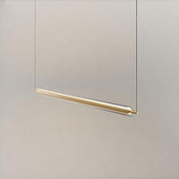LED-HÄNGELAMPE Ranya Gold/Klar 130cm - Klar/Goldfarben, Glas (130/7/7cm) - s.luce