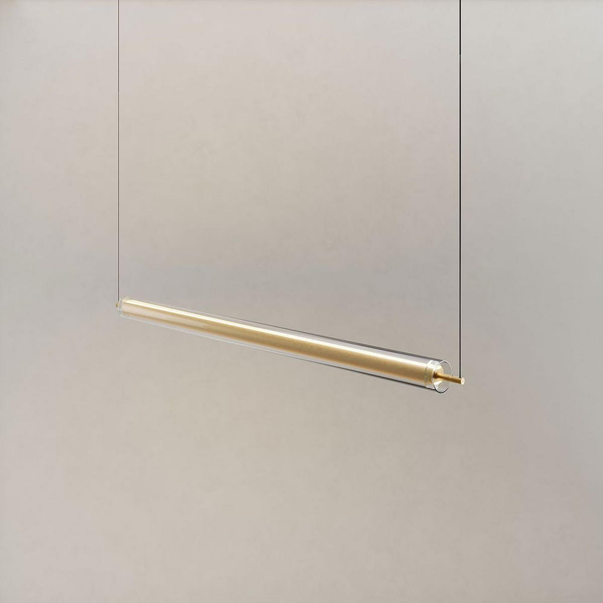 LED-HÄNGELAMPE Ranya Schwarz/Klar 160cm - Klar/Schwarz, Glas (160/7/7cm) - s.luce