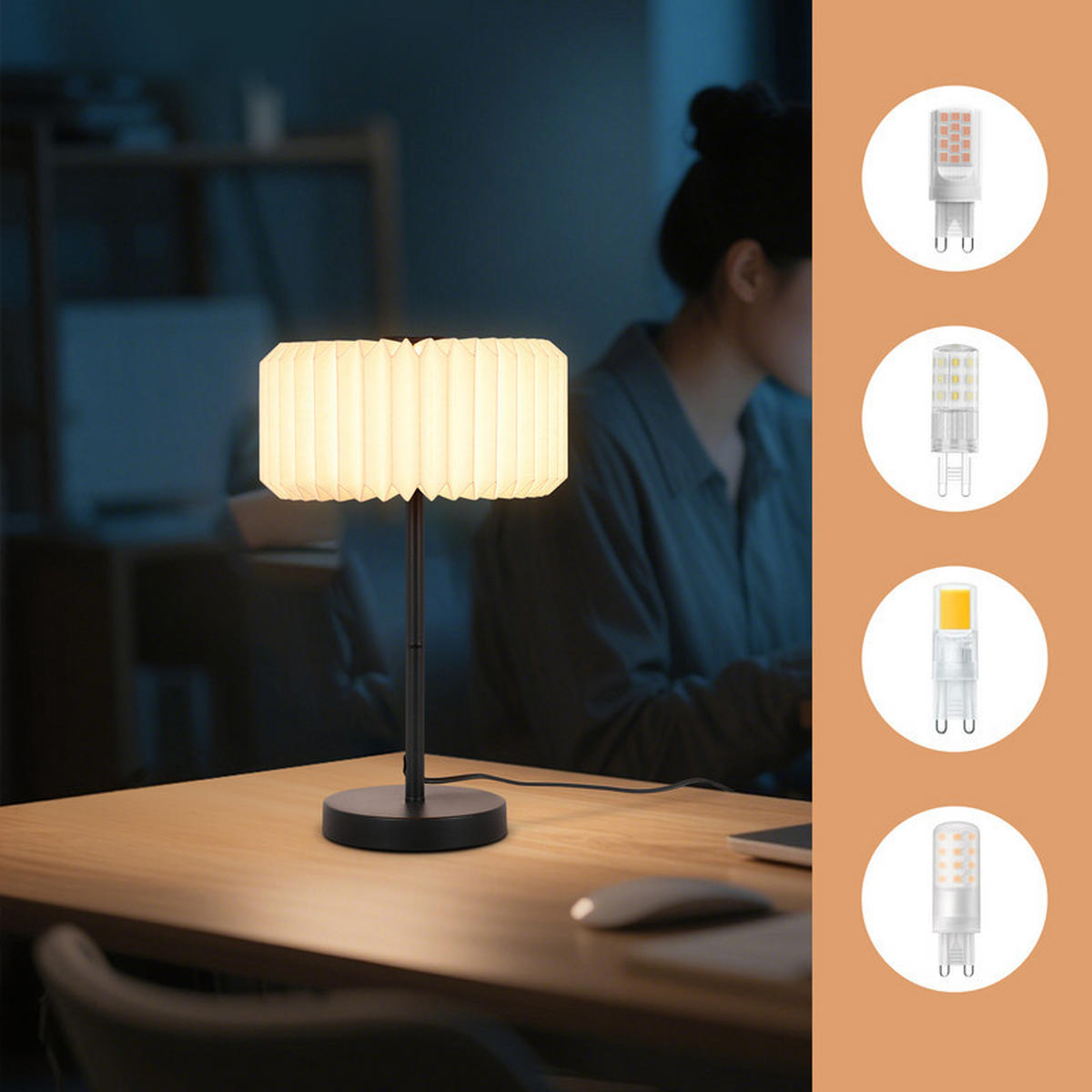 STOLNÍ lampa Field II 24/24/40,2 cm - bílá, kov (24/24/402cm) - Nettlife