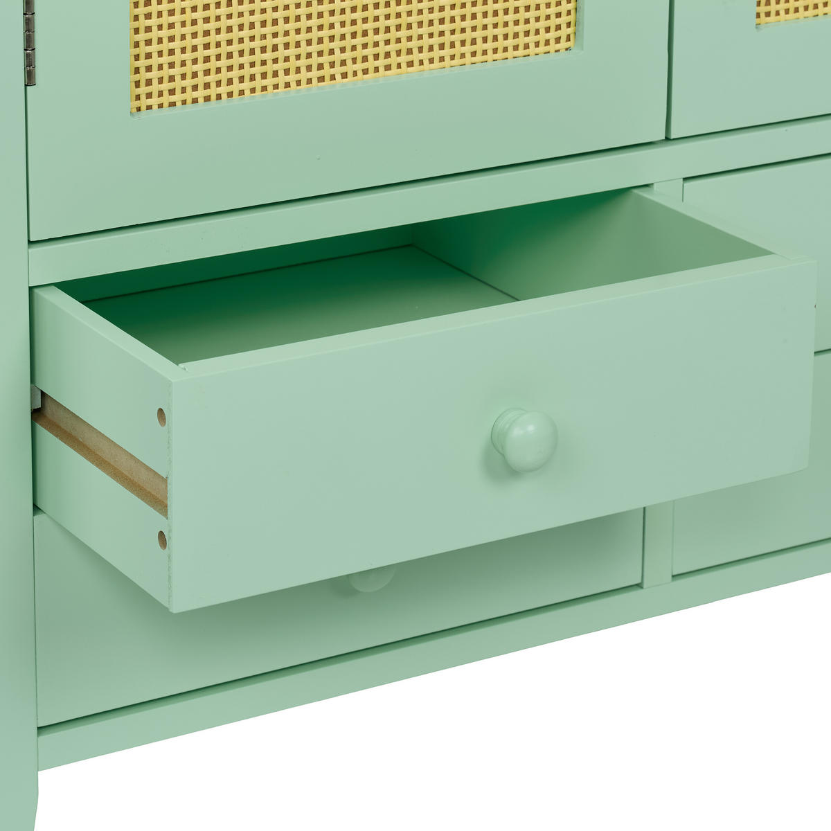 SIDEBOARD - Türkis, Holzwerkstoff/Kunststoff (70/90/34cm) - Relaxdays