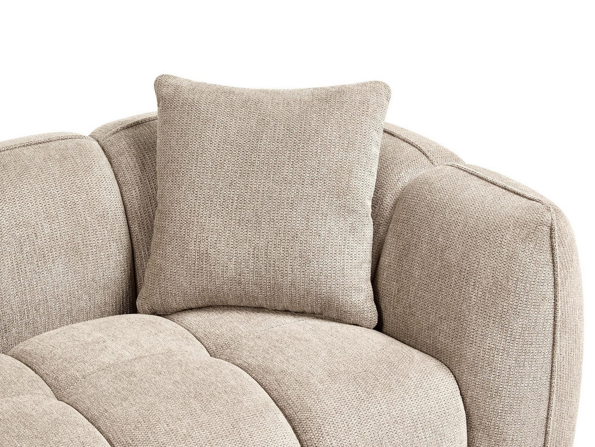POHOVKA 2-místná Látka Taupe Ness - šedohnědá, textil (170/68/85cm) - Beliani