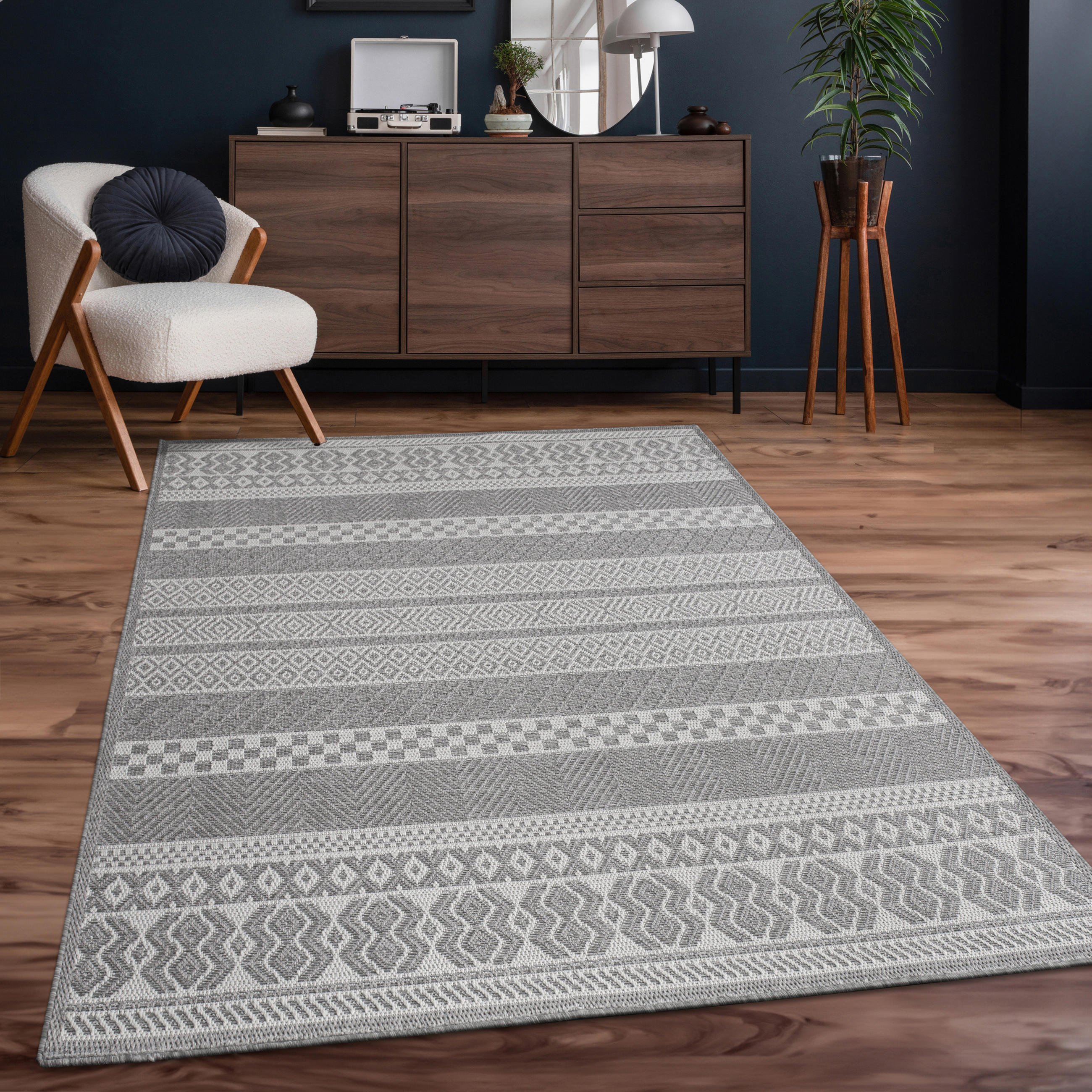 OUTDOORTEPPICH 200/280 cm Vermont 183 - Hellgrau, Textil (200/280cm) - Paco Home