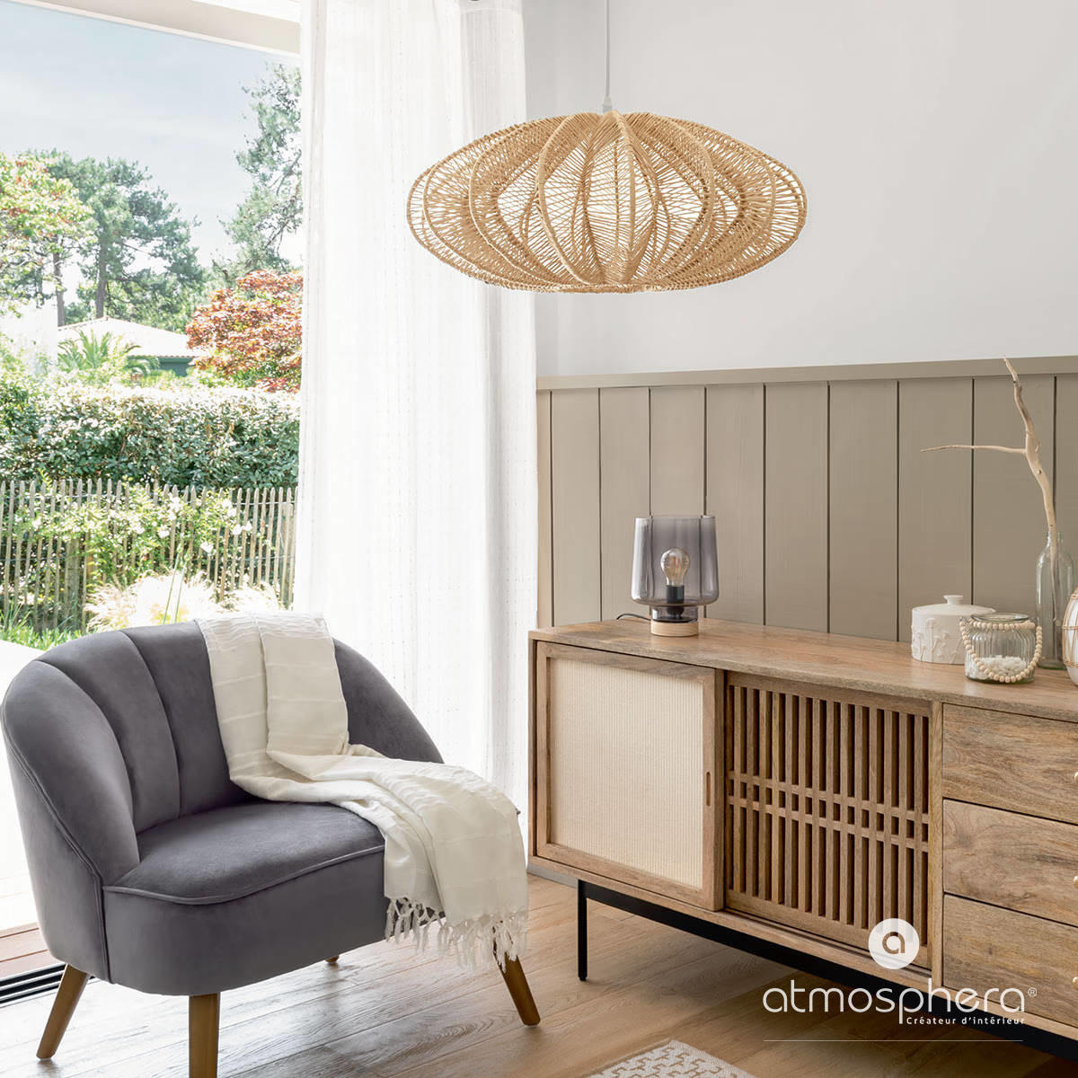 TAGESDECKE 220/160 cm - Ecru, Naturmaterialien (160/220cm) - Atmosphera Createur d´interieur