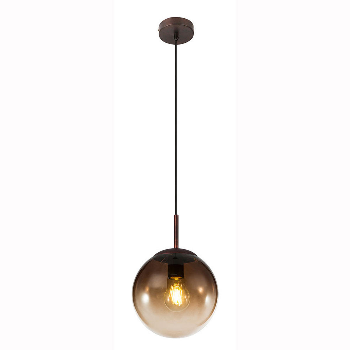 HÄNGELEUCHTE Glas Grau matt Rauchoptik 2er Set - Grau, Glas (20/20/120cm) - Globo Lighting