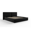 BETT mit Bettkasten und Kopfteil Jodie aus Samt schwarz 180x200cm - Schwarz, Textil (180/200cm) - Micadoni