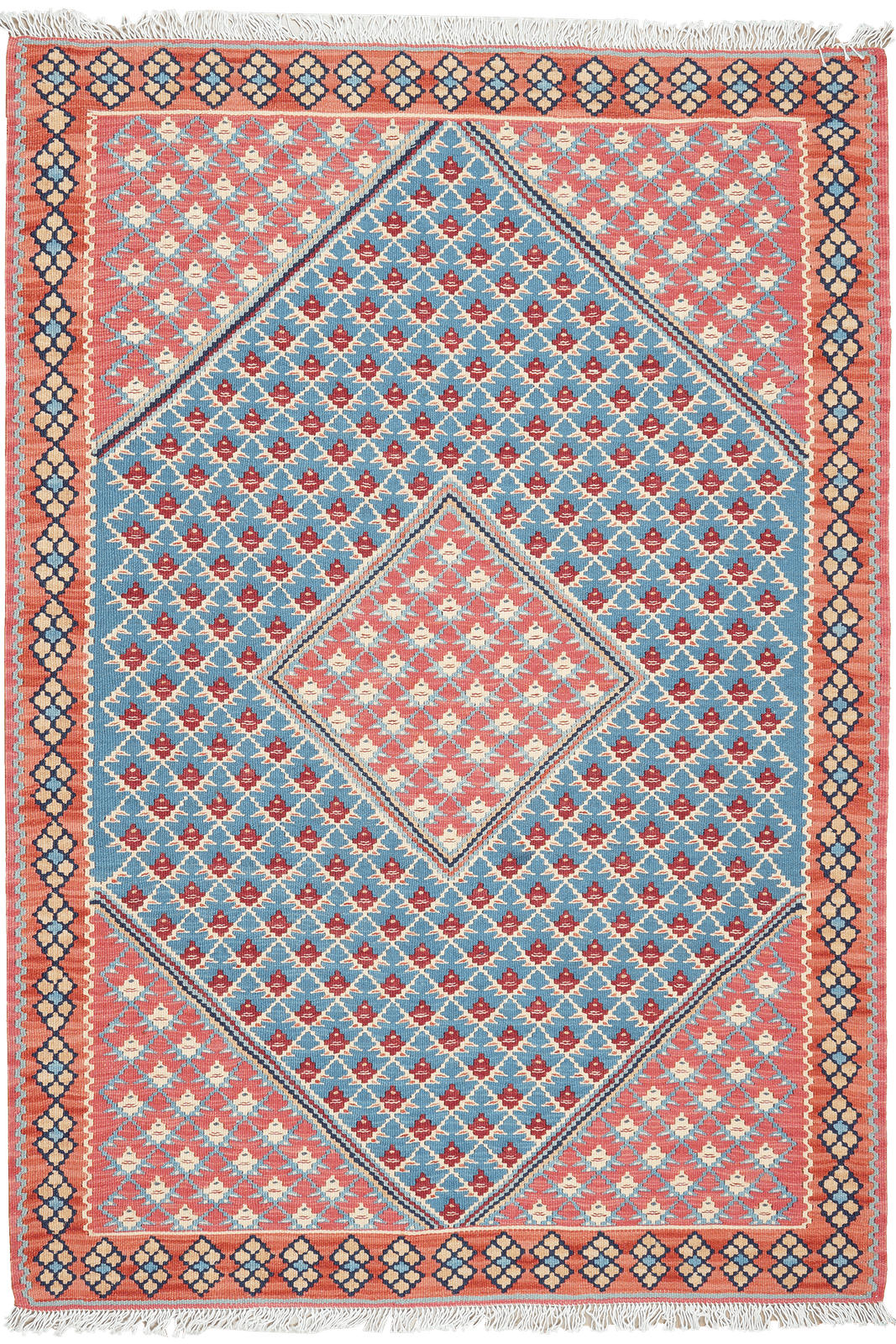 Looma Kelim-Teppich Blau 107x155 cm