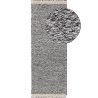 TEPPICH aus recyceltem Material Kiah Grau 70x200 cm - Grau, Textil (70/200cm) - benuta Pure