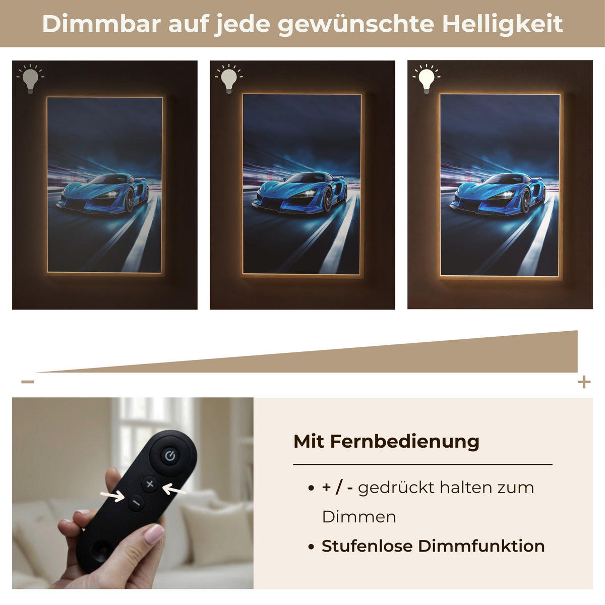 DOBÍJECÍ NOČNÍ LAMPIČKA Auto - Modrá - Chlapci - Dítě 70x100 cm - modrá, kompozitní dřevo (8/70/100cm) - OnlyWow