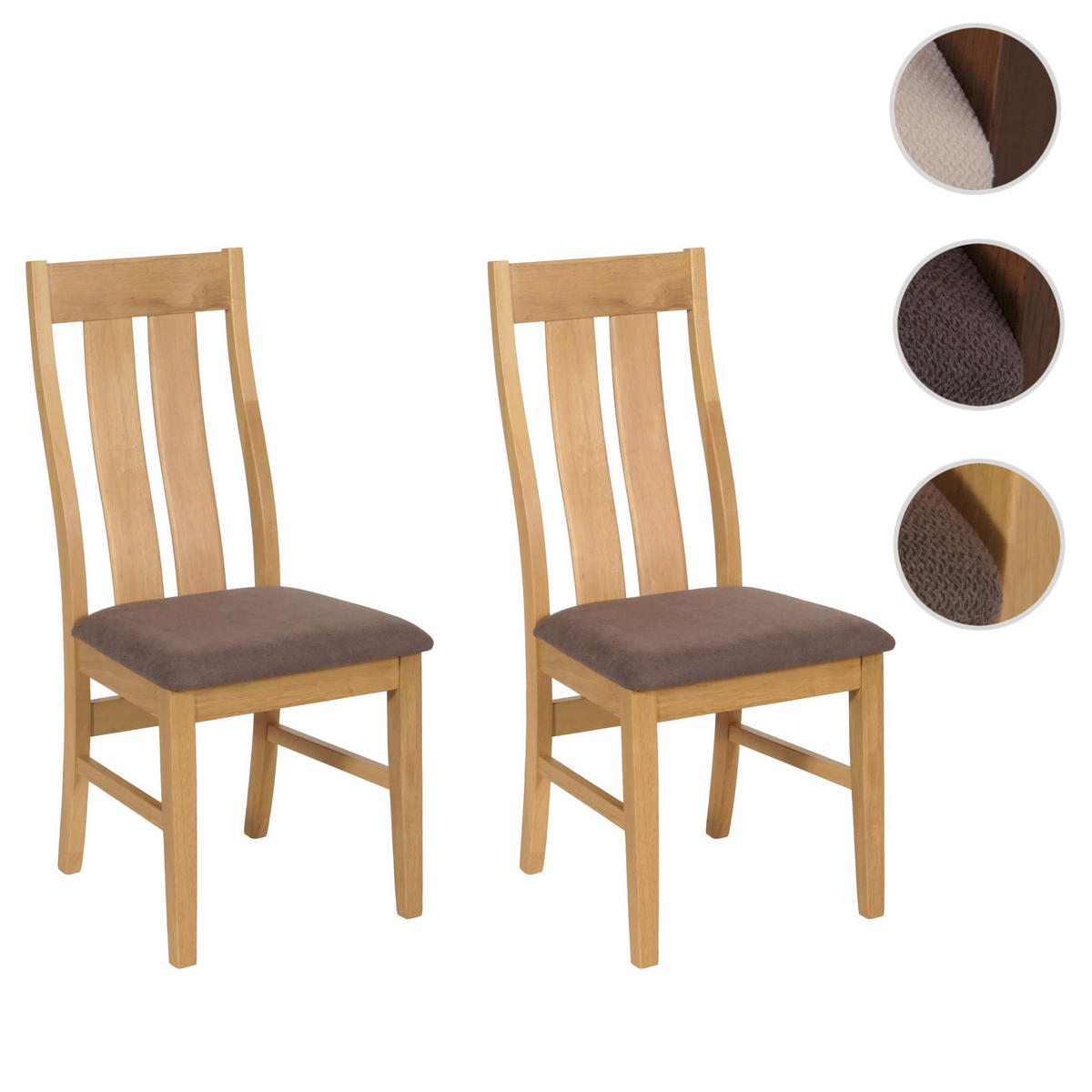 ESSZIMMERSTUHL Braun, Taupe 2er-Set - Taupe/Braun, Holz (46/100/45cm) - MCW