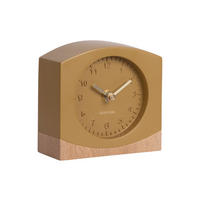 TISCHUHR Paris with Wood - Braun - 12/12,5 cm - Braun, Kunststoff (12/12/12cm) - Karlsson