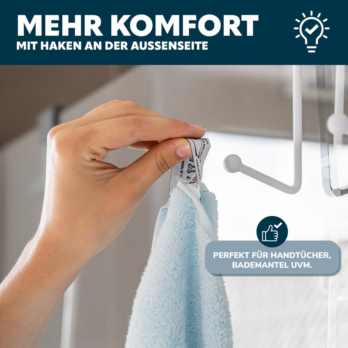 DUSCHREGAL, weiß, Kunststoff - Weiß, Metall (25/55/12cm) - bremermann
