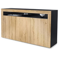 SIDEBOARD Valencia Eiche Natur/ Eiche Natur - Eichefarben, Holzwerkstoff (155/92/40cm) - Vladon