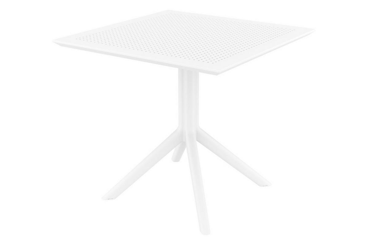 GARTENTISCH Sylt 80 cm weiß - Weiß, Kunststoff (74/80/80cm) - TPFGarden