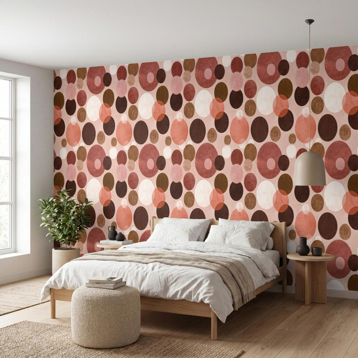 TAPETE - Kreise - Modern - Farbenfroh - 500x200 cm - Multicolor, Papier (500/200cm) - OnlyWow