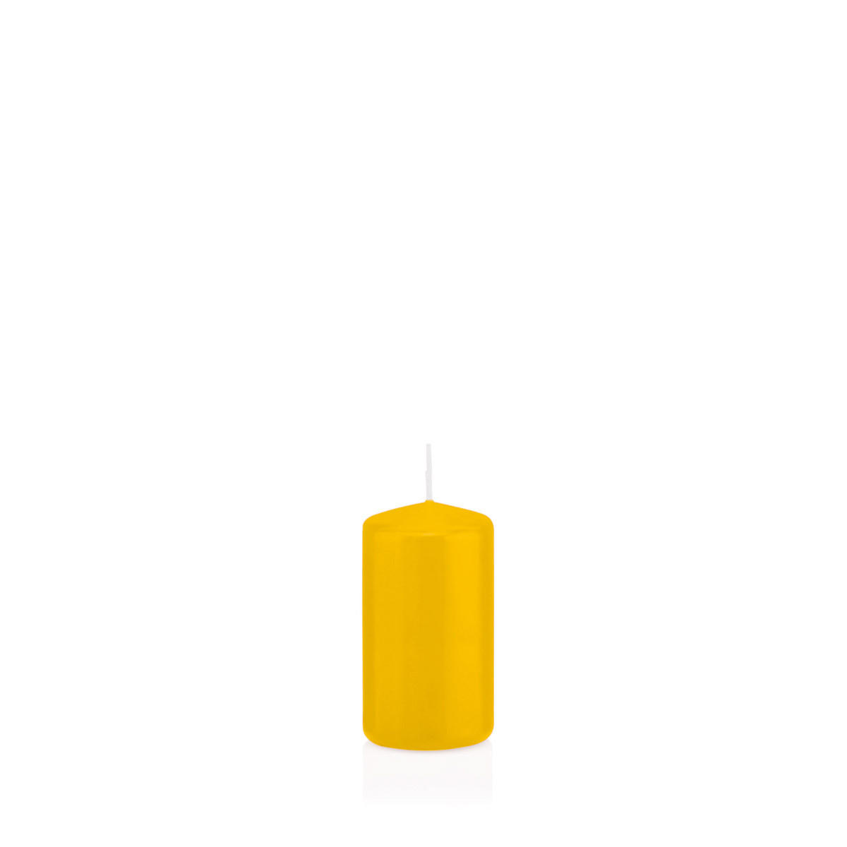 STUMPENKERZEN Dotter Gelb Ø 38 x 80 mm, 24 Stück - Gelb, Paraffin (4/8cm) - Wiedemann Kerzen