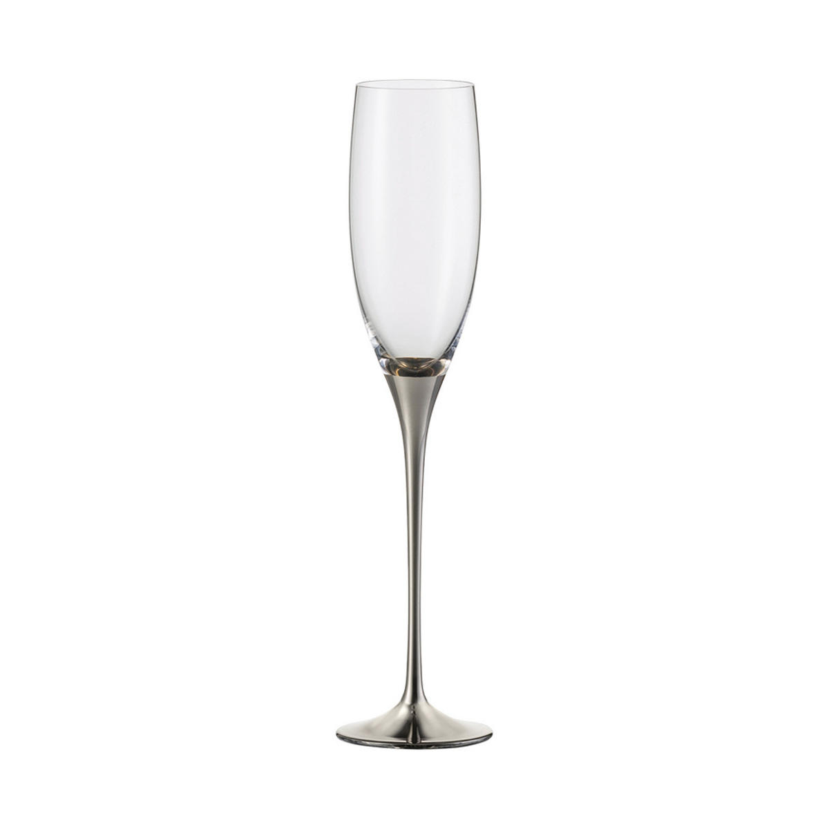 CHAMPAGNERGLÄSER Champagner Exklusiv silber 180 ml 2er Set - Silberfarben, Glas (0.18L) - Eisch