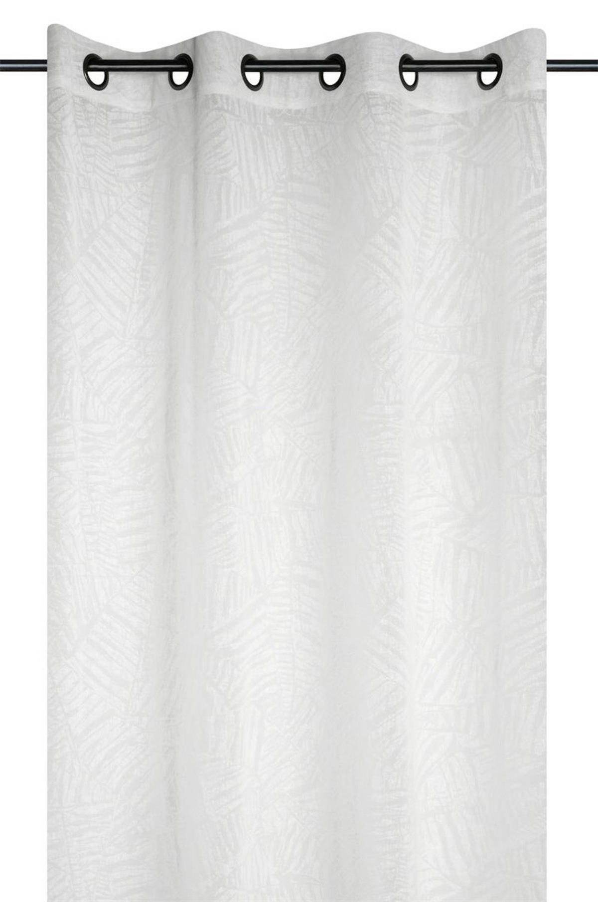 FENSTERVORHANG Ösen Scar 140/260 cm - Weiß, Textil (140/260cm)