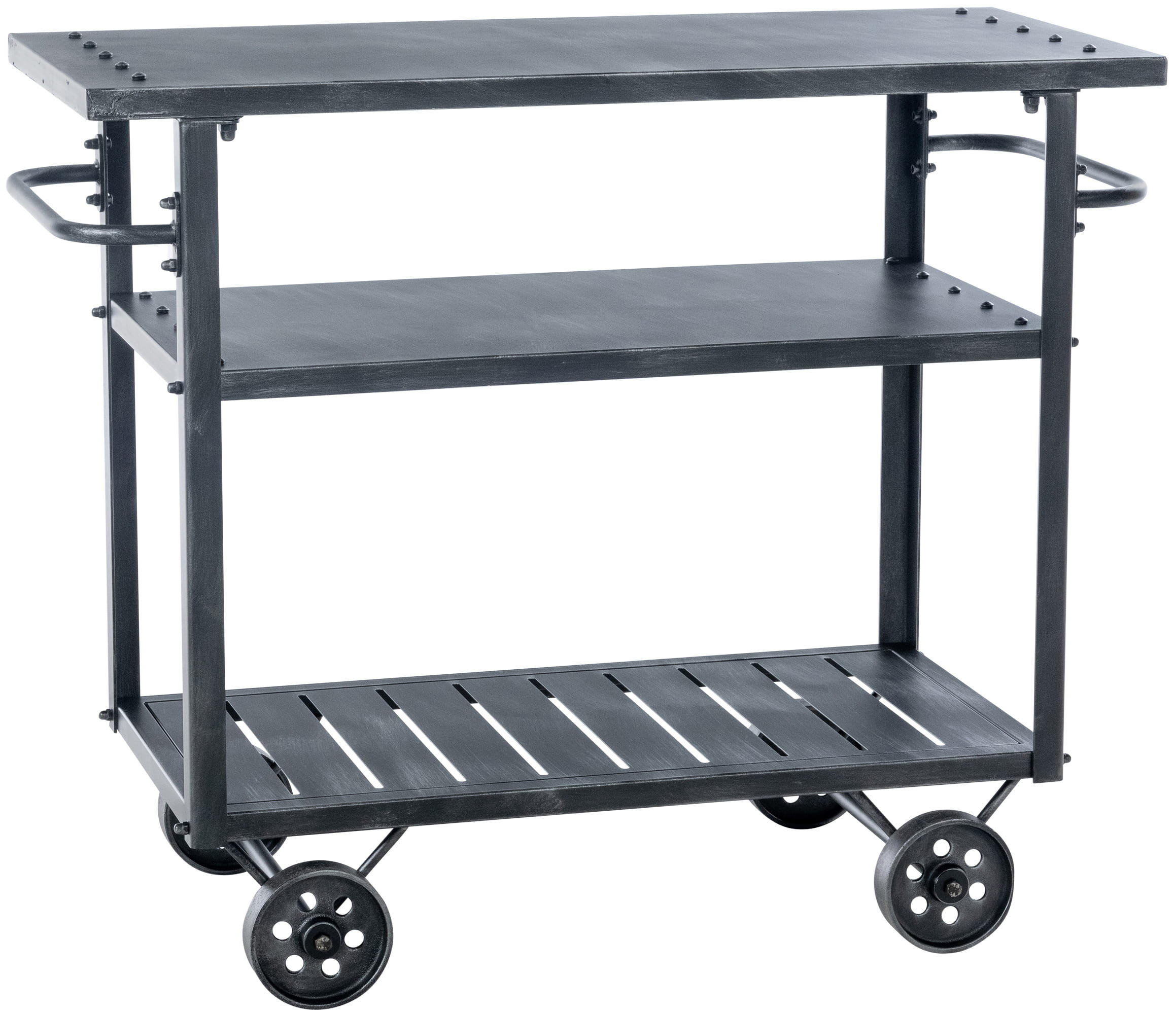 SERVIERWAGEN Metall antik silber - Silberfarben, Metall (40.0/96.0/78.0cm) - CLP