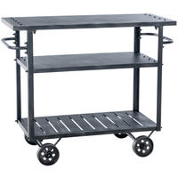 SERVIERWAGEN Metall antik silber - Silberfarben, Metall (96/78/40cm) - CLP
