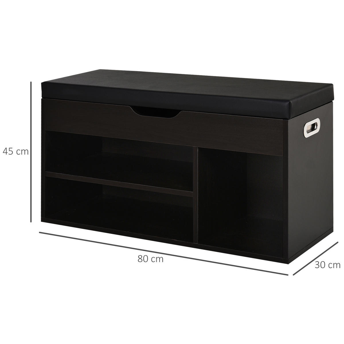 SCHUHBANK Schwarz 1 Stück - Schwarz, Kunststoff (30/43/80cm) - GiPP