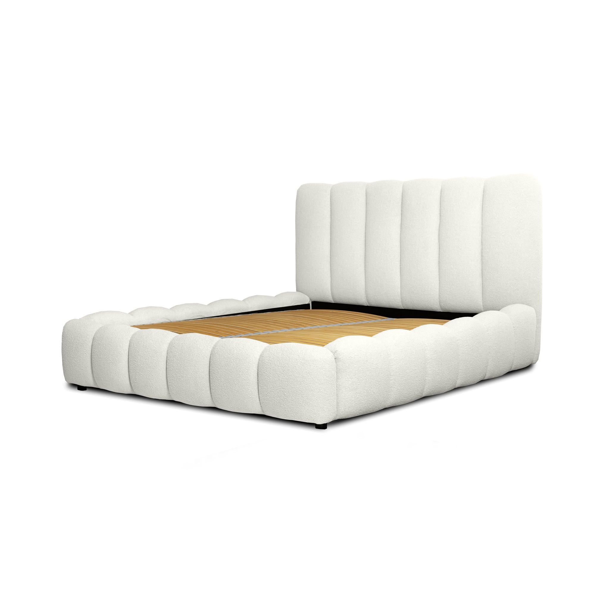 POLSTERBETT Heda Komplettset - Weiß, Holzwerkstoff/Textil (160/200cm) - Fun Möbel