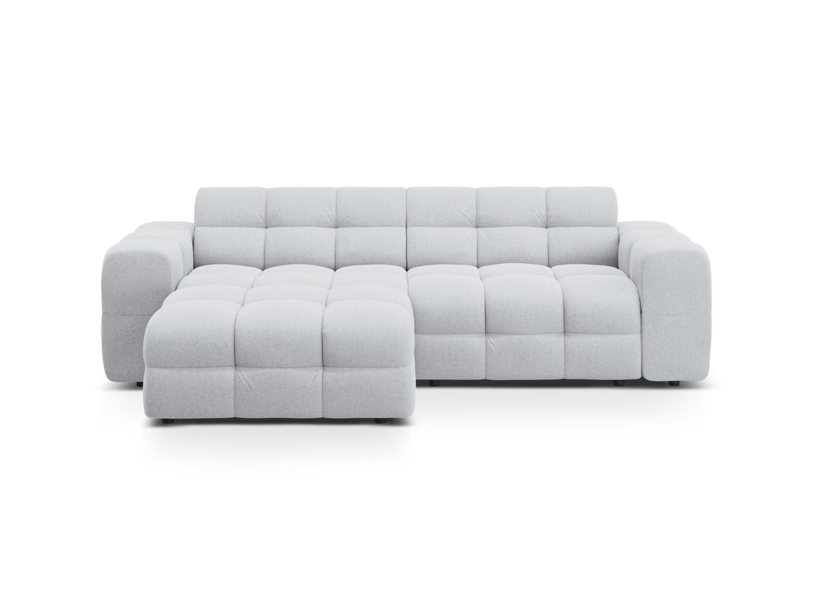 ECKSOFA links Kendal aus strukturiertem Stoff hellgrau 4 Sitzplätze - Hellgrau, Textil (173/256cm) - Micadoni