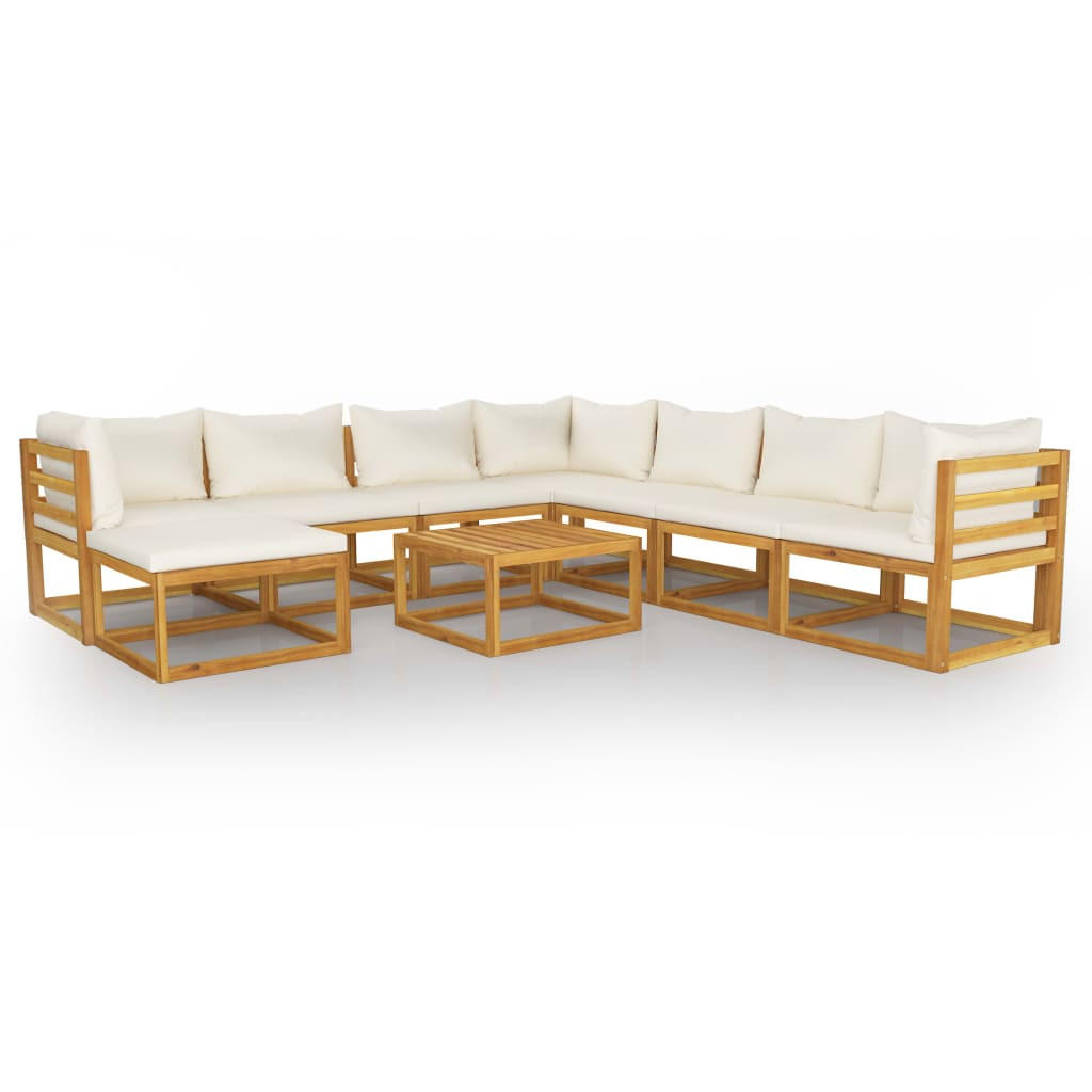 GARTENSET Reidinger 9-teilig - Creme, Holzwerkstoff - Nettlife