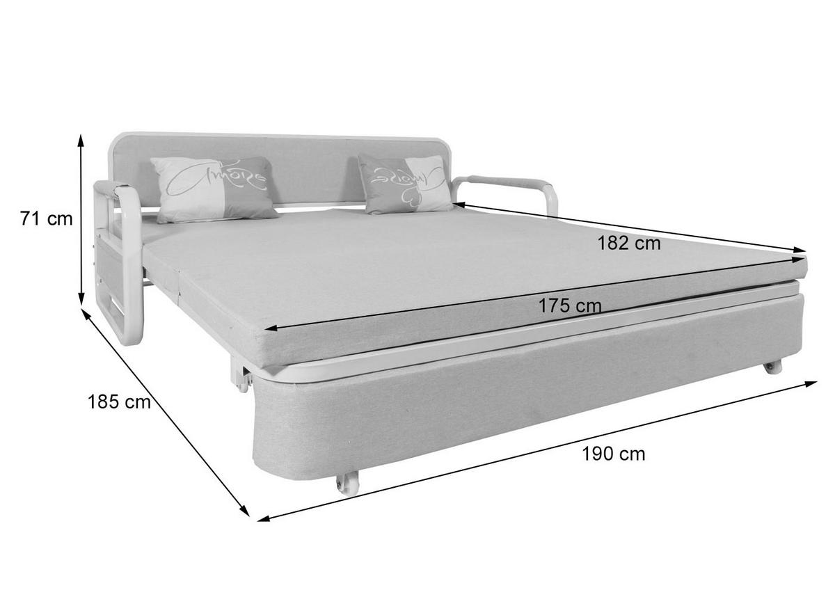 SCHLAFSOFA Braun - Braun, Textil (190/71/185cm) - MCW