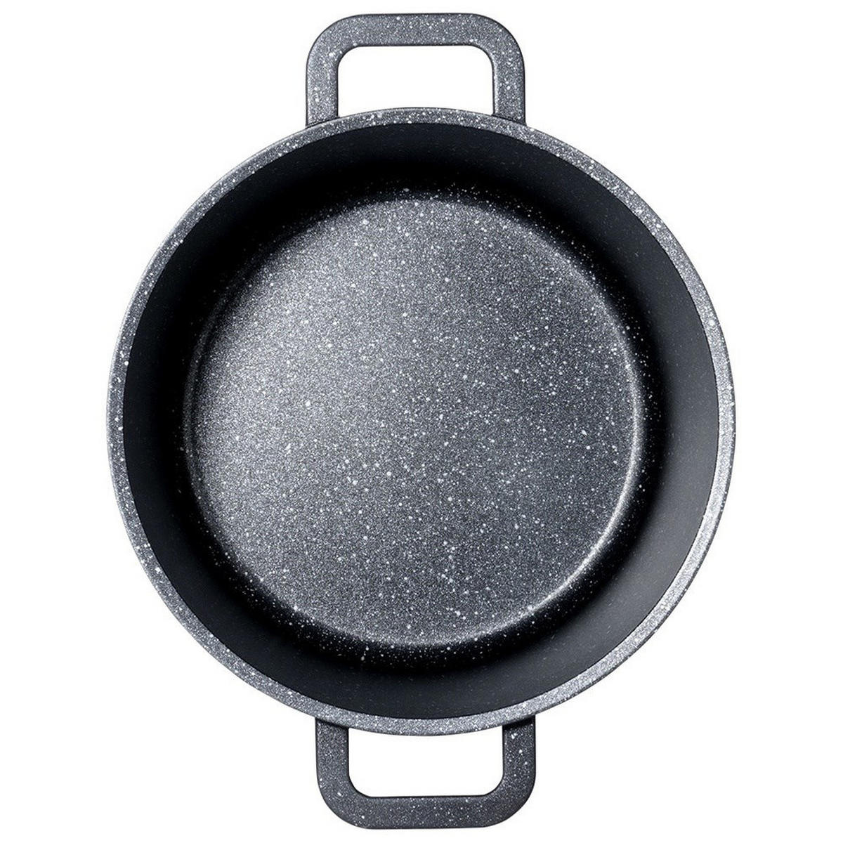 GRANITTOPF Grande hoch mit Glasdeckel schwarz - Schwarz, Metall (2cm) - Orion 