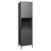 VITRINE Erna 51x45x197 Anthrazit matt Lack - Grau, Holzwerkstoff (51/197/45cm) - 58aufmkessel