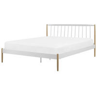 METALLBETT 140/200cm Weiß Maurs - Weiß, Metall (140/200cm) - Beliani