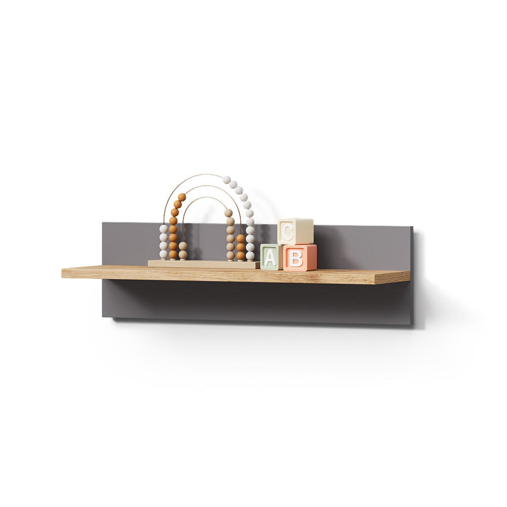 WANDREGAL Mailo Grau/Artisan 70 x 20 cm - Eiche Artisan/Grau, Holzwerkstoff (70/20/18.4cm) - Livinity®