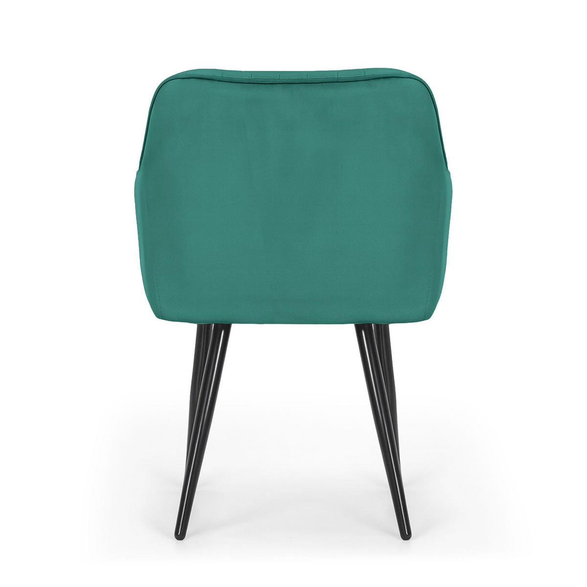 POLSTERSTUHL 4er Set, Metallbeine Grün, Schwarz 54,5/82/58 - Schwarz/Grün, Textil (55/82/58cm) - RAUMHIRSCH FURNITURE