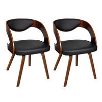 ESSZIMMERSTÜHLE 2 Stk. Braun Kunstleder 48*52*75.5cm - Braun, Leder (48/75.5/52cm) - ZMH