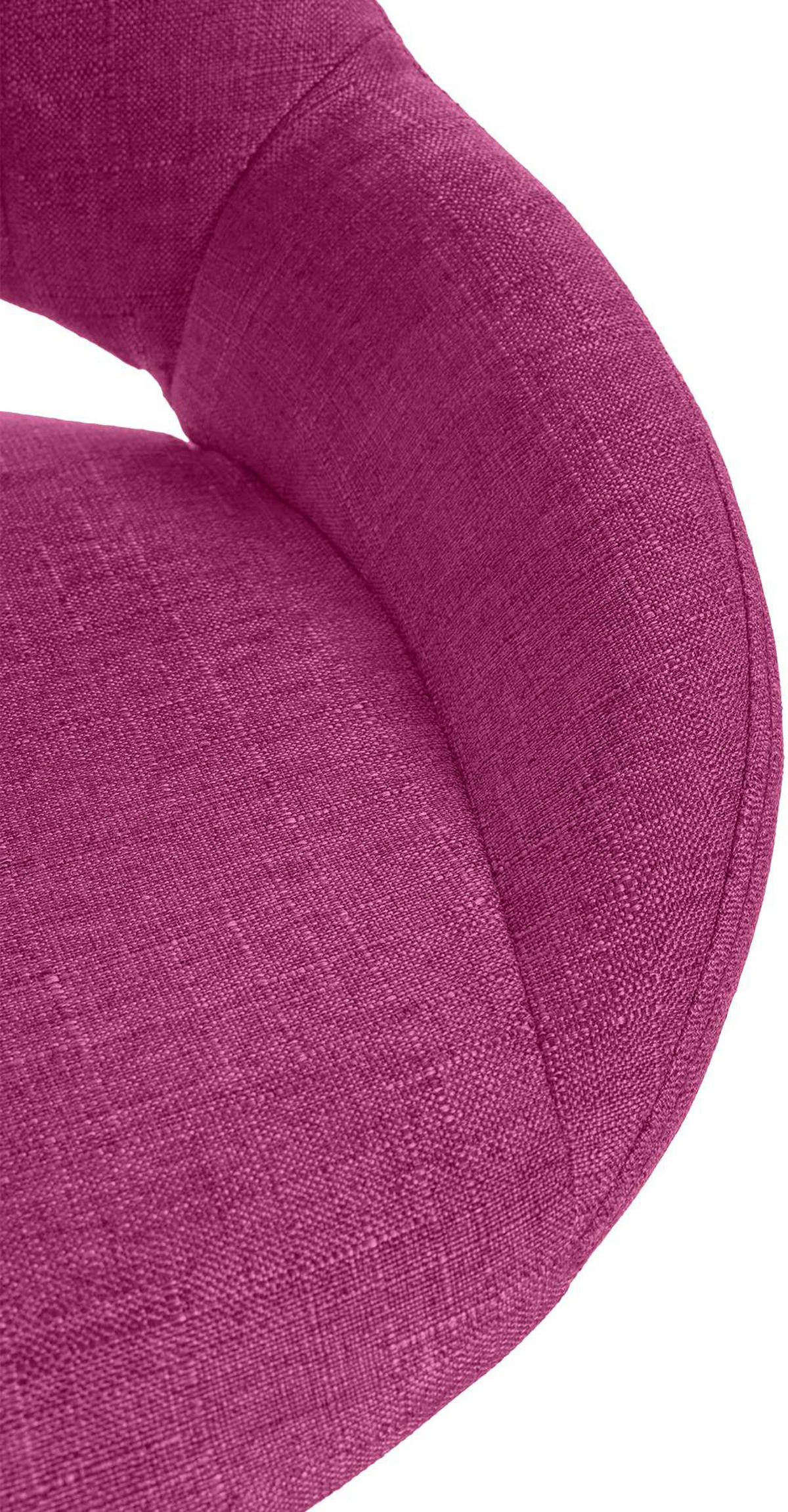 BARHOCKER 2er Set Milos Stoff C lila - Chromfarben/Lila, Textil/Metall (47/106/48cm) - TPFLiving