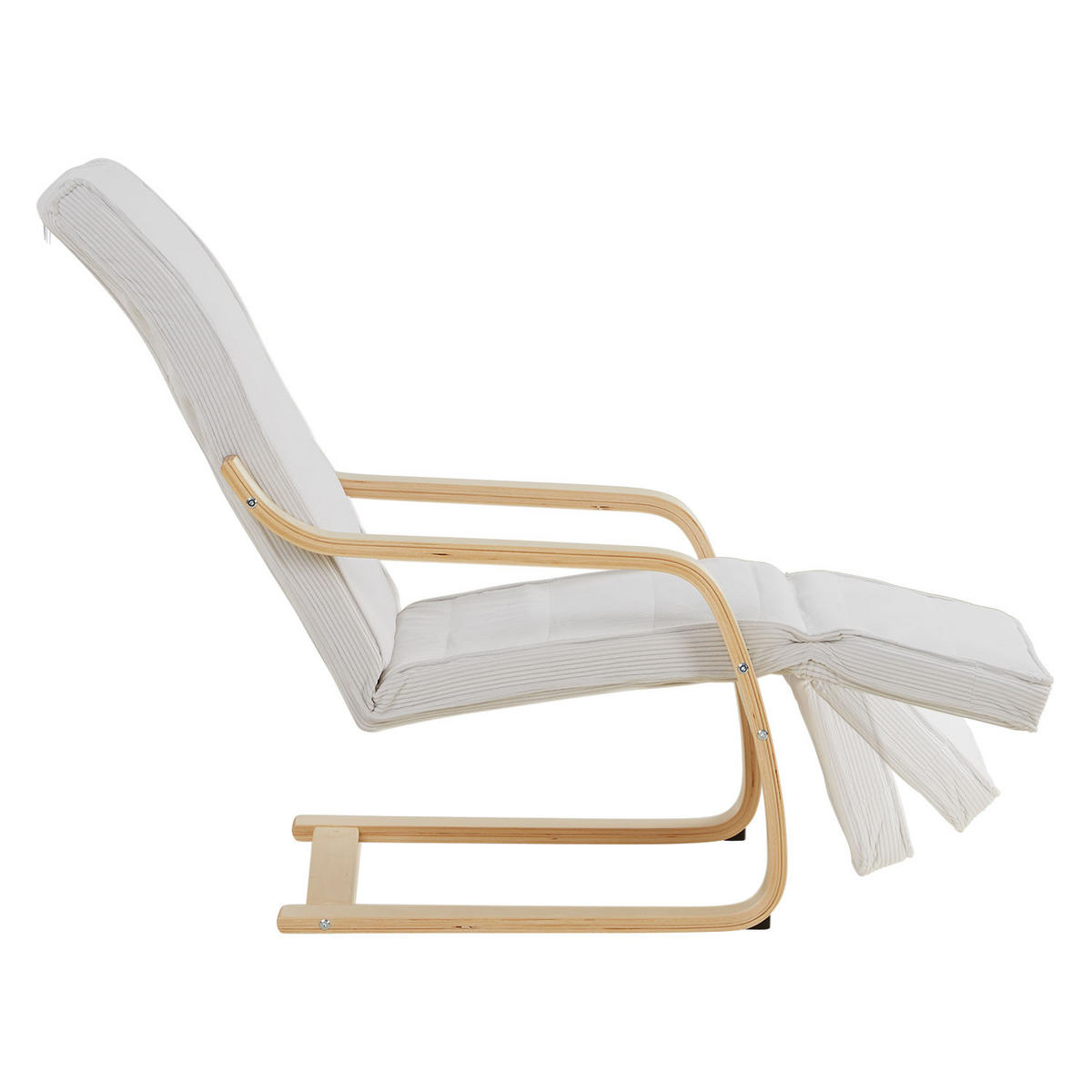 RELAXSESSEL Stoffbezug Cord Grau, Fußstütze - Grau, Textil (66/94/62cm) - Homestyle4u