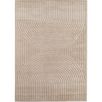 TEPPICH In-/Outdoor Kurzflor Skandi 3D-Design Polypropylen Balkon Beige Läufer 80x250 - Beige, Textil (80/250cm) - KADIMA DESIGN