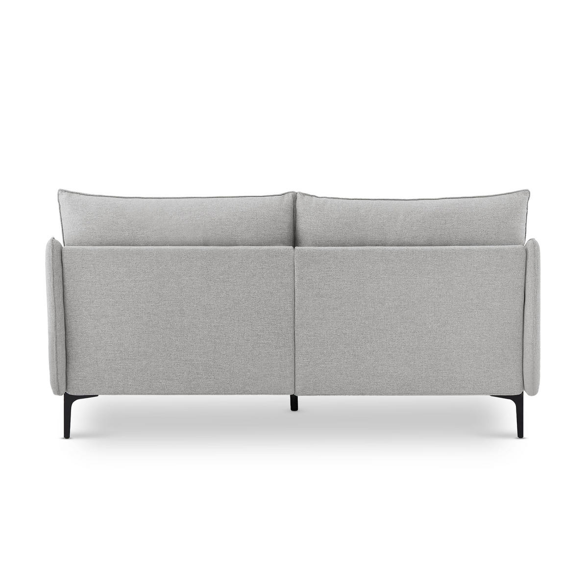 2-SITZER-SOFA Sasha industrielles aus hellgrauem Stoff - Hellgrau/Schwarz, Holzwerkstoff/Textil (173/86/85cm) - Sicaan