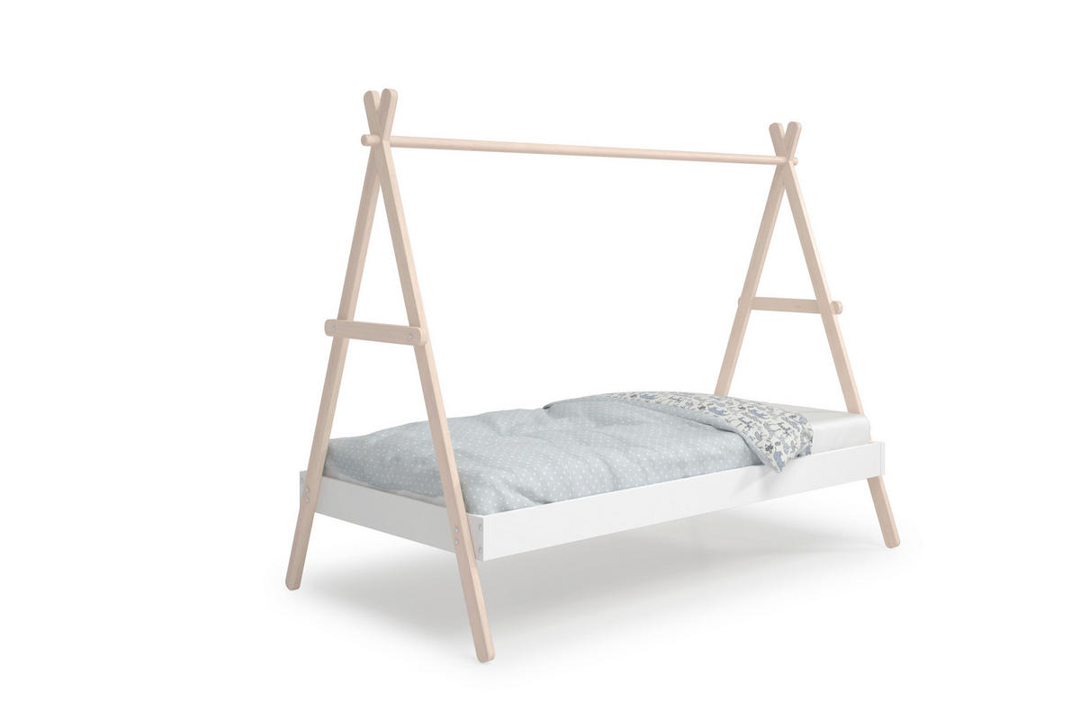 TIPIBETT Trufa Braun 209/104/160 cm - Braun, Holz (90/200cm) - Calicosy