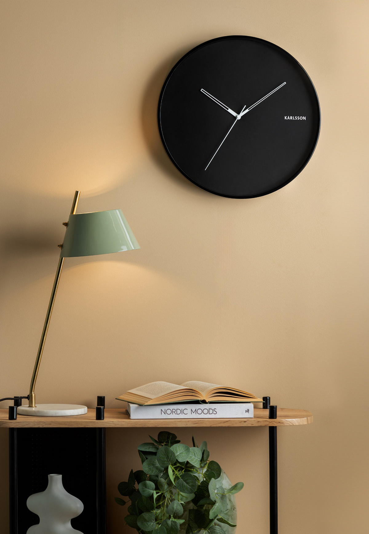 WANDUHR Hue Ø40 cm - Schwarz, Metall (40/40/4.5cm) - Karlsson