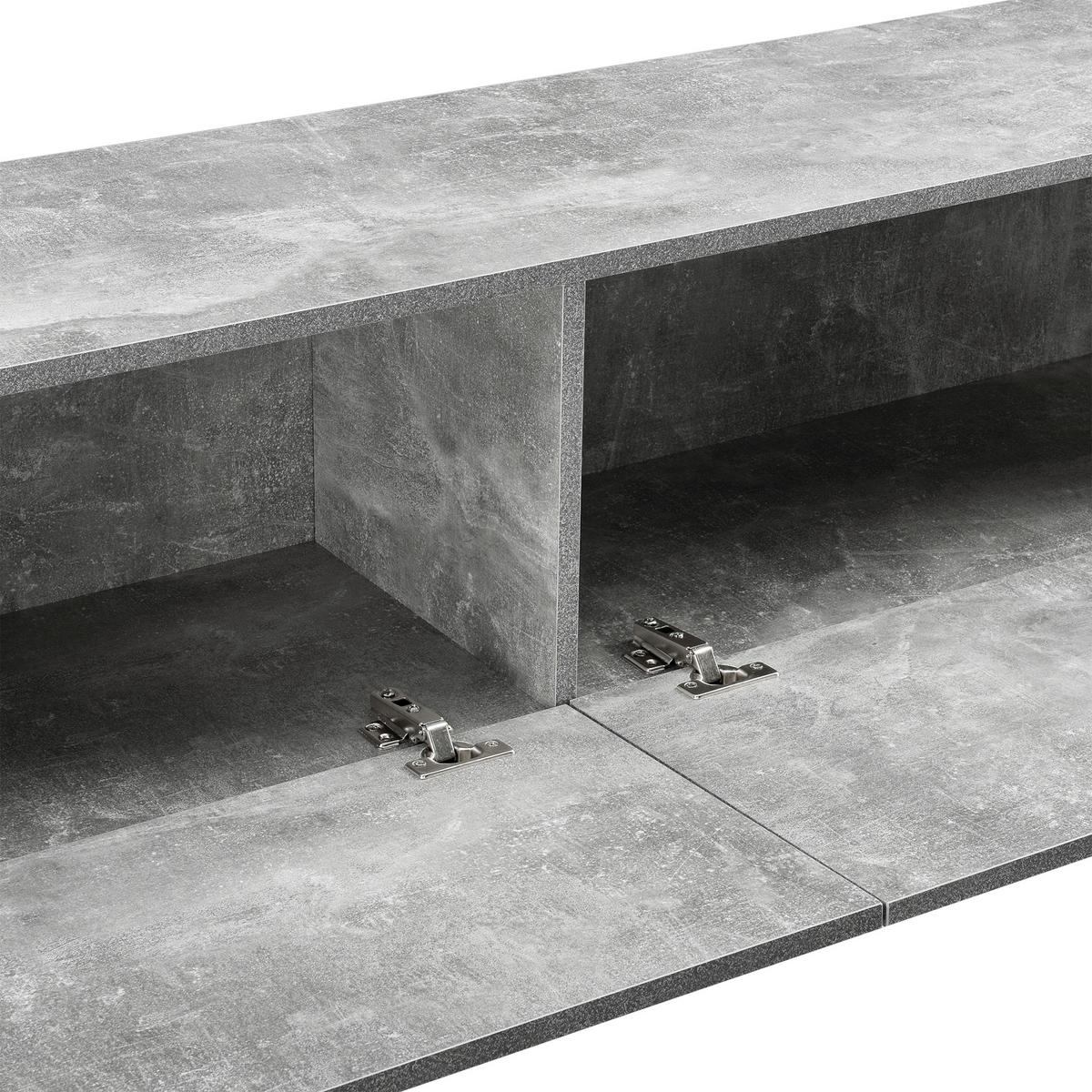 HÄNGELOWBOARD Evaton - Grau, Holzwerkstoff (140/30/33cm) - [en.casa]