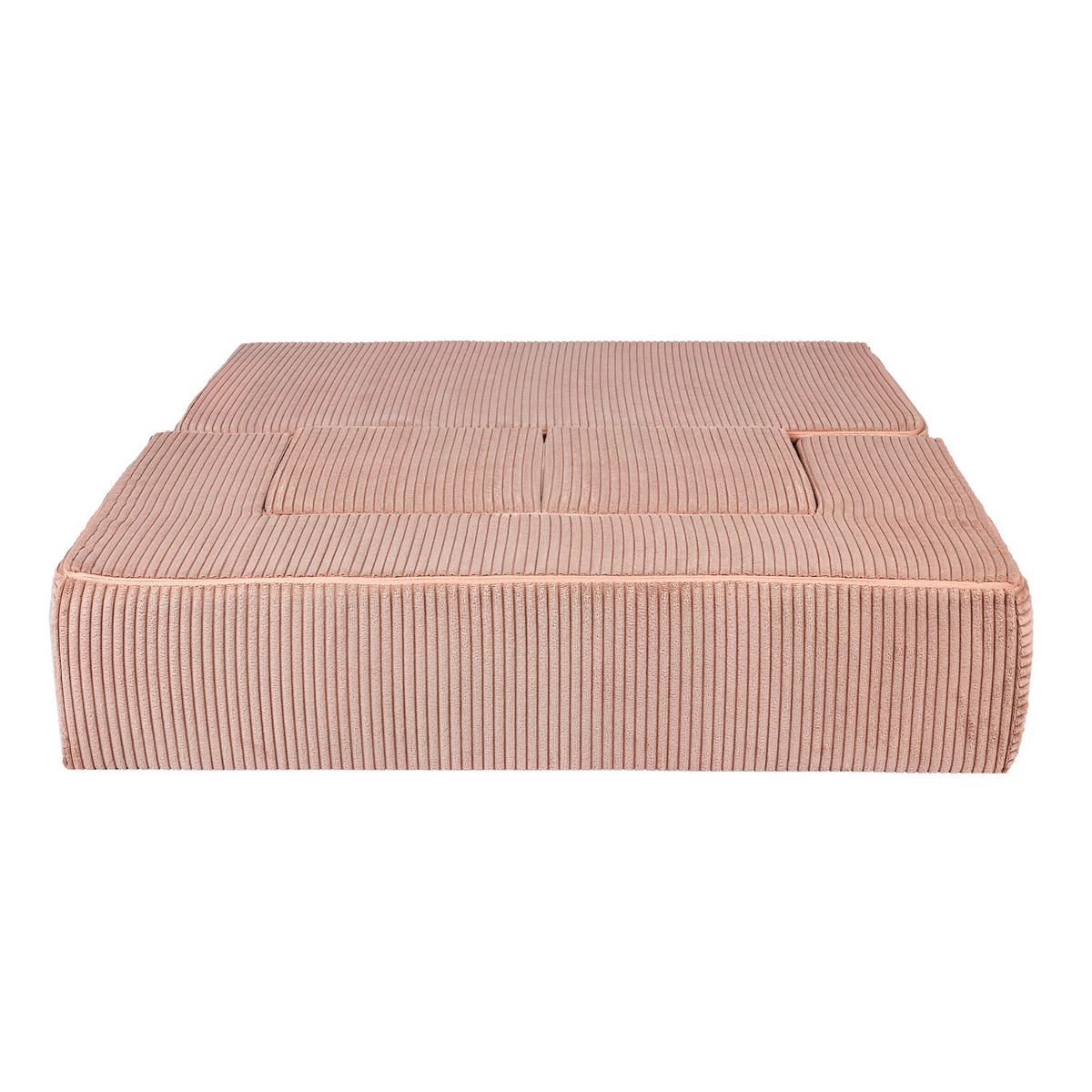 KINDERSOFA, Aesthetic, Cube, Puderrosa - Hellrosa, Textil (96/40/50cm) - MeowBaby