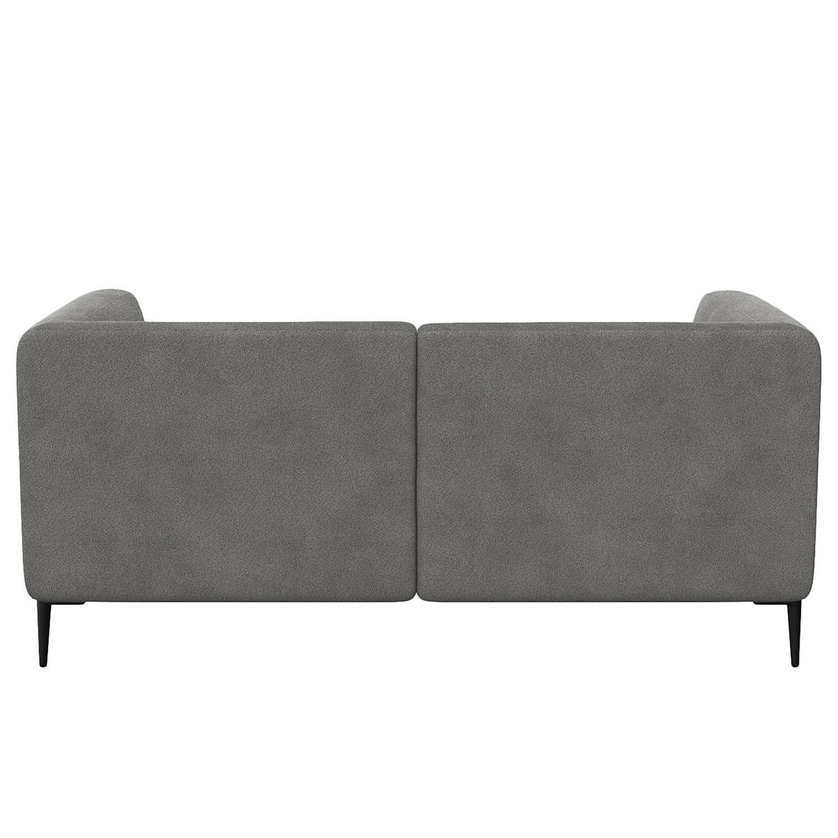 2,5-SITZER SOFA - Schwarz/Grau, Textil/Metall (175/74/88cm) - home24