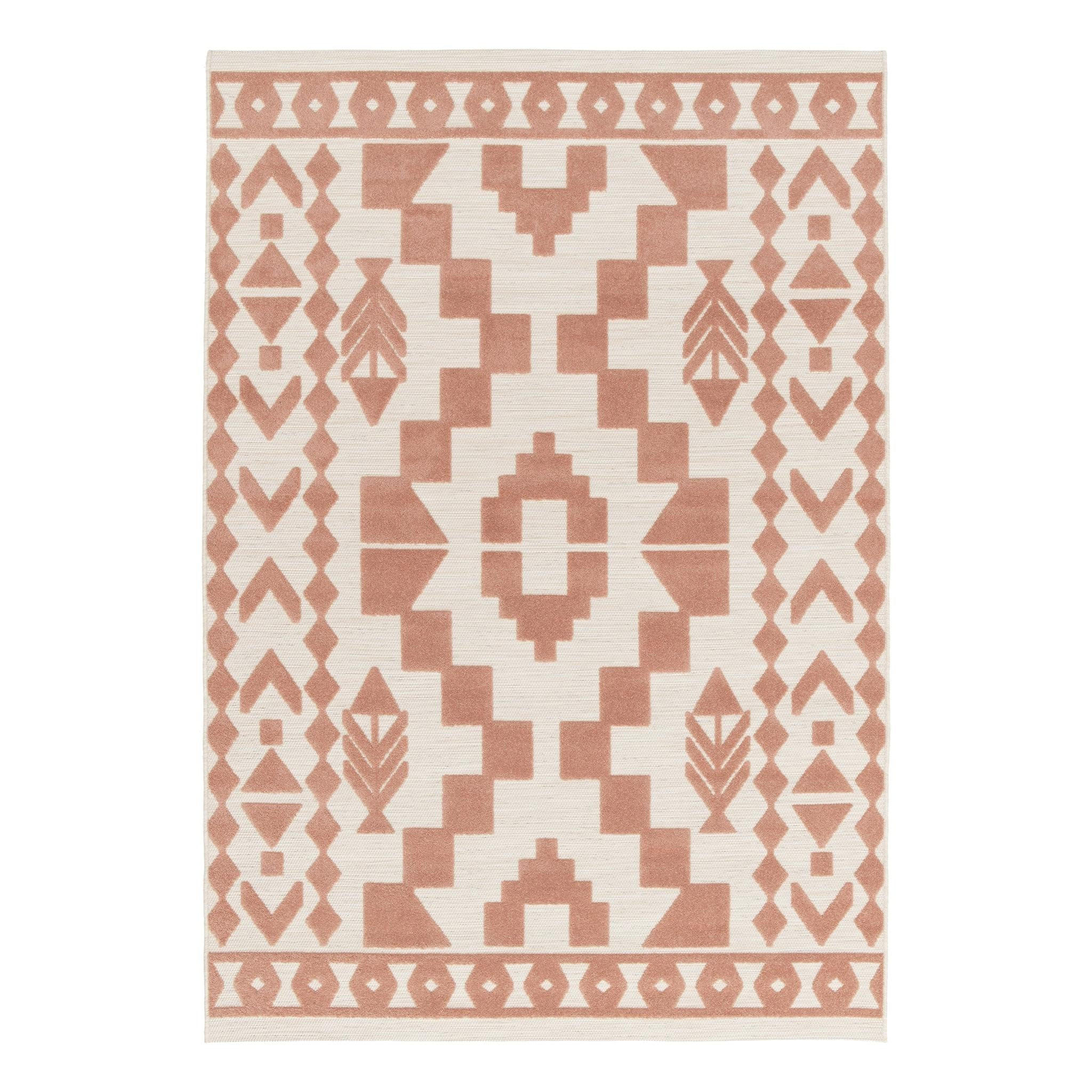 TEPPICH im ethnischen Stil rosa - Pink, Textil (120/170cm) - AFK Living