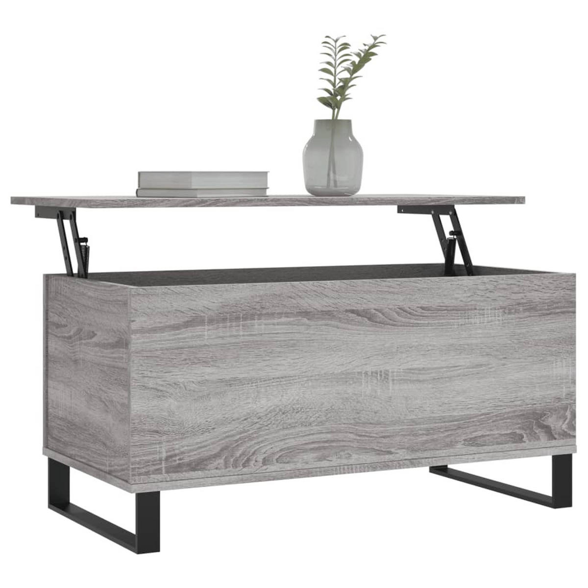 COUCHTISCH Grau Sonoma 90x44,5x45 cm Holzwerkstoff - Grau, Holzwerkstoff (44.5/90/45cm) - furnicato
